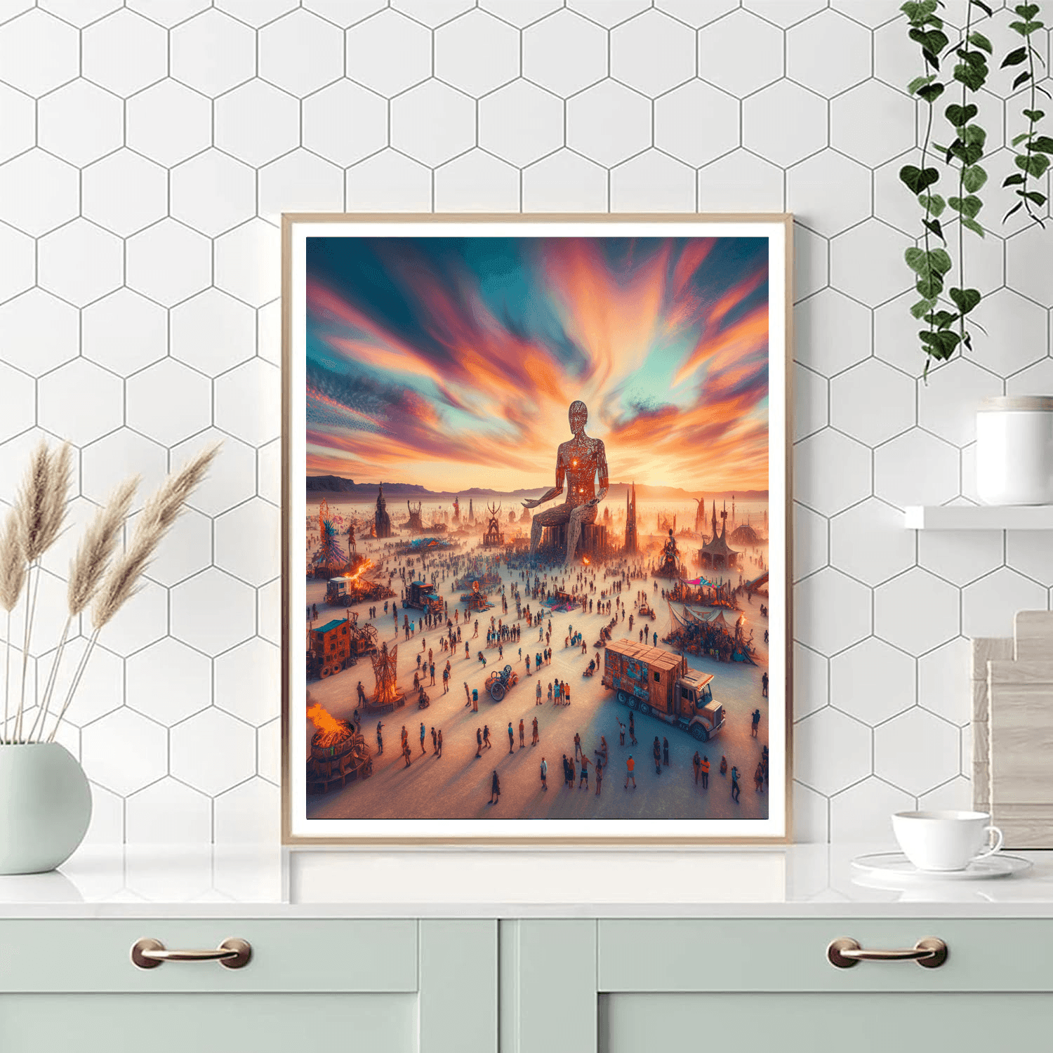 Burning Man - Black Rock City, Usa Painting Number Kit