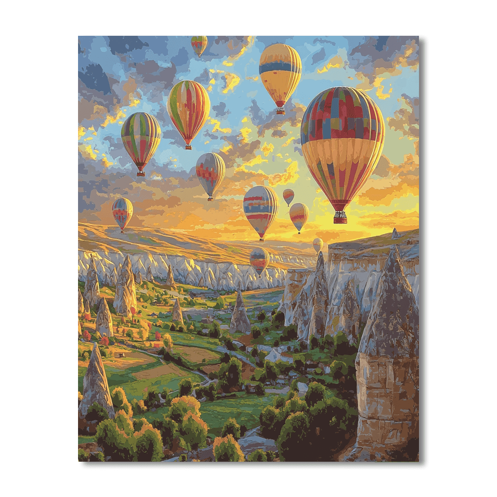 Cappadocia Balloon Ride Painting By Numbers Kit