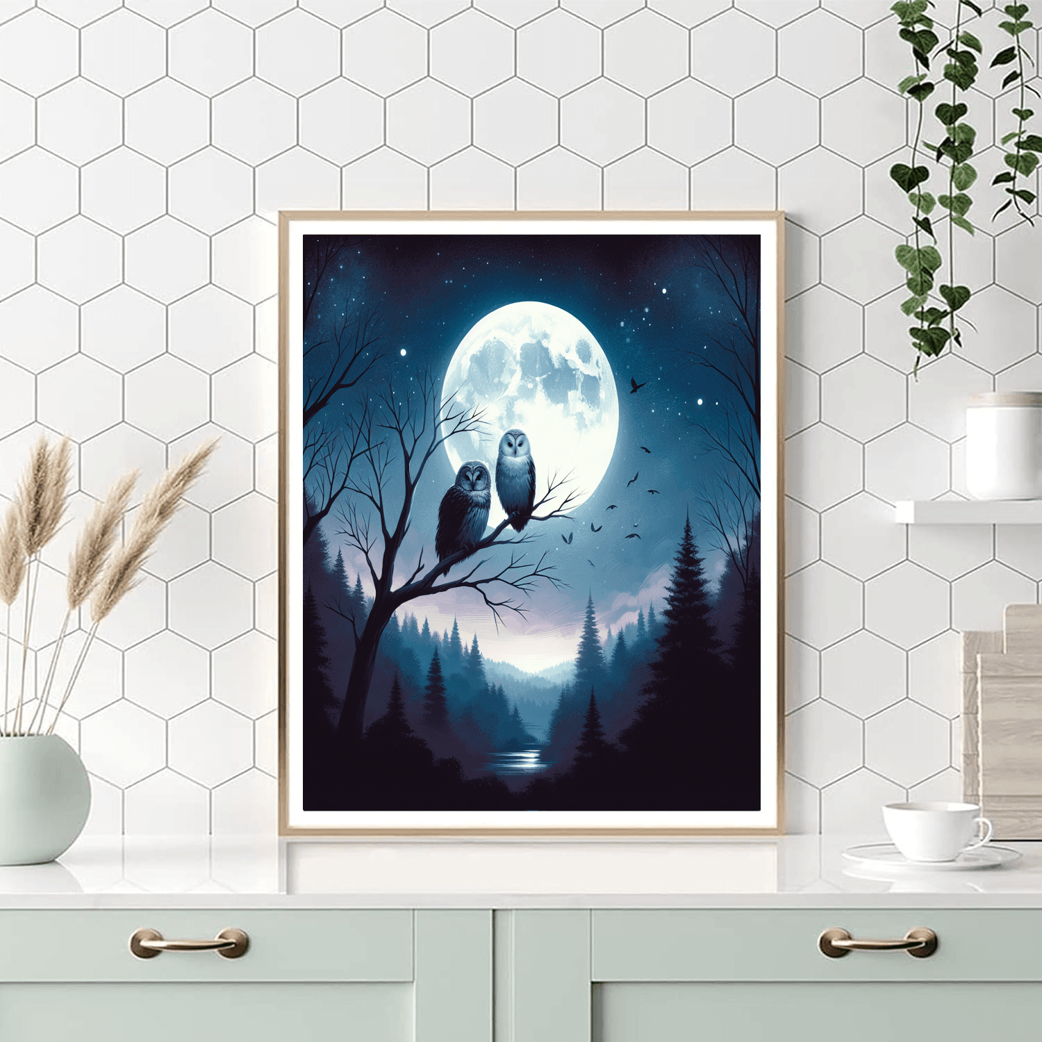Mystical Moonlit Owls Paint By Color