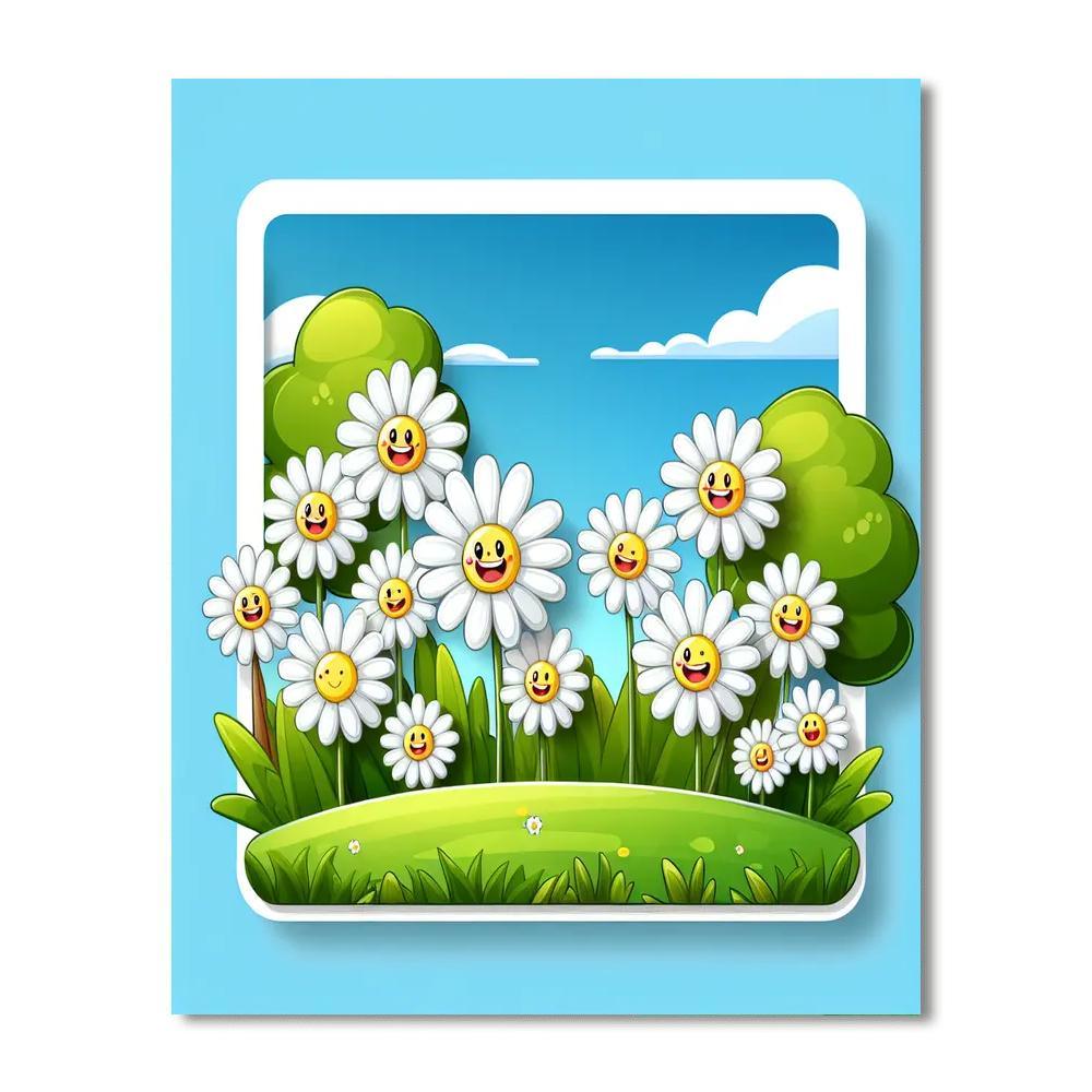 Dandy Daisies Paint By Numbers Art