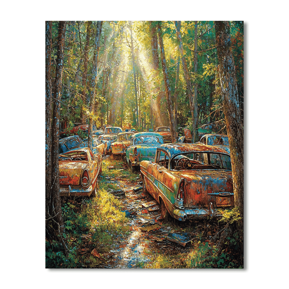 Old Car City Number Painting