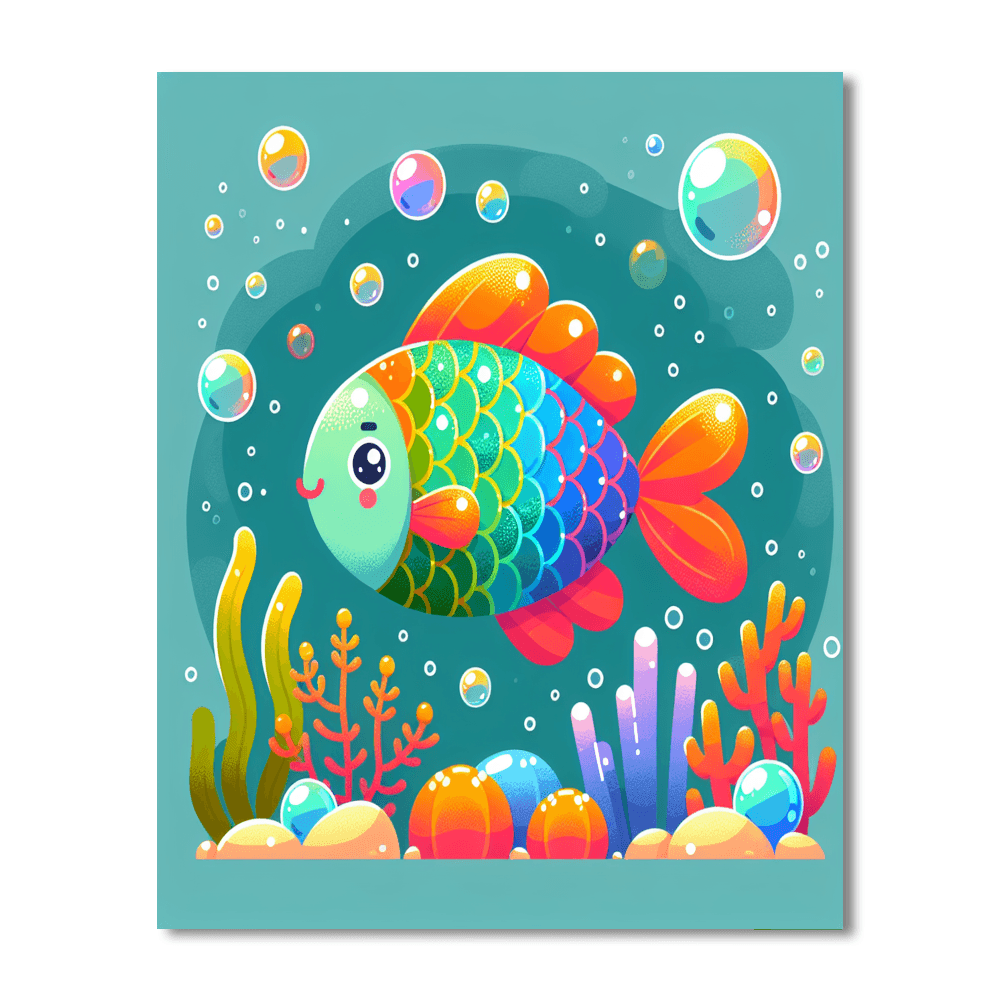 Fun Rainbow Fish Number Painting