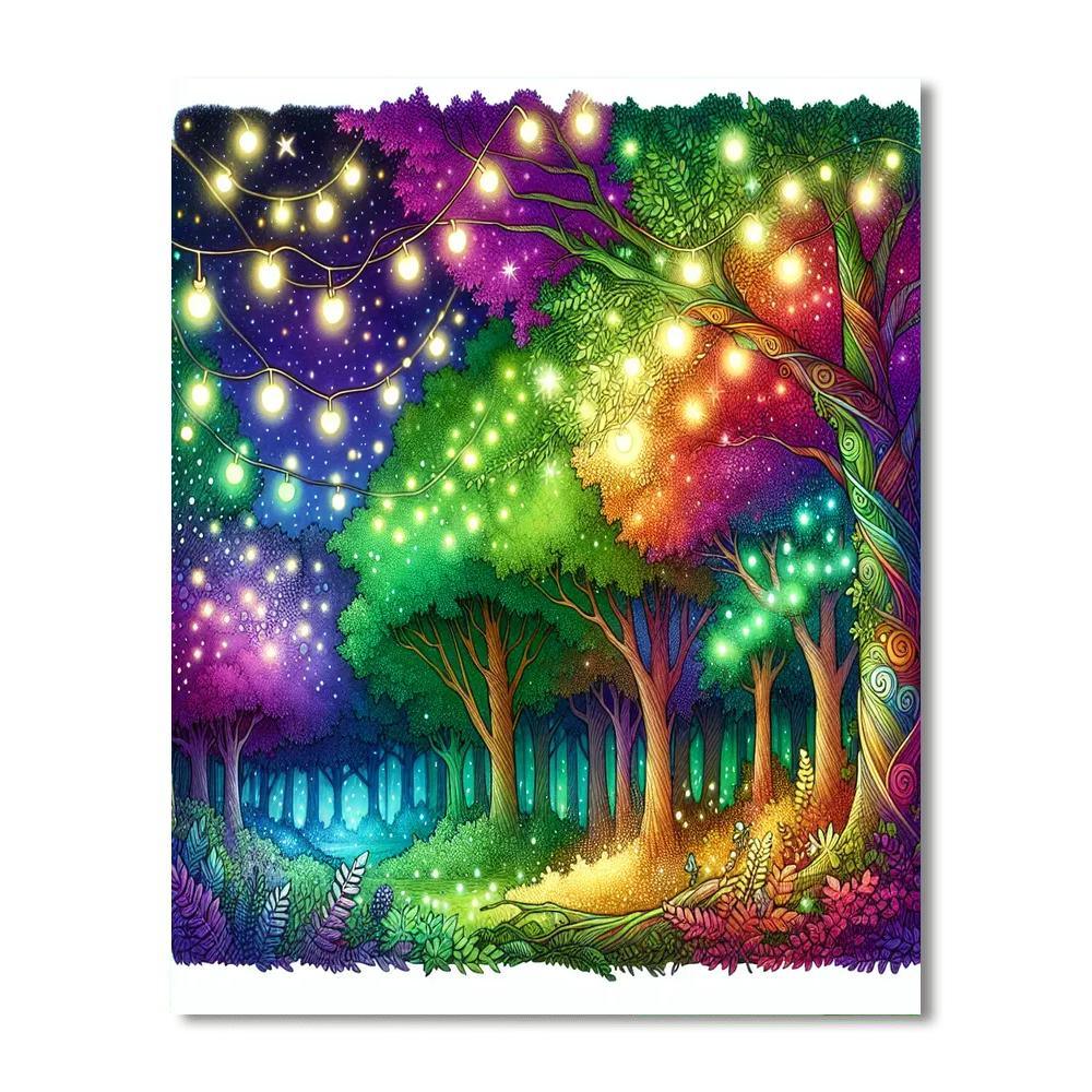 Magical Fairytale Forest DIY Paint By Numbers
