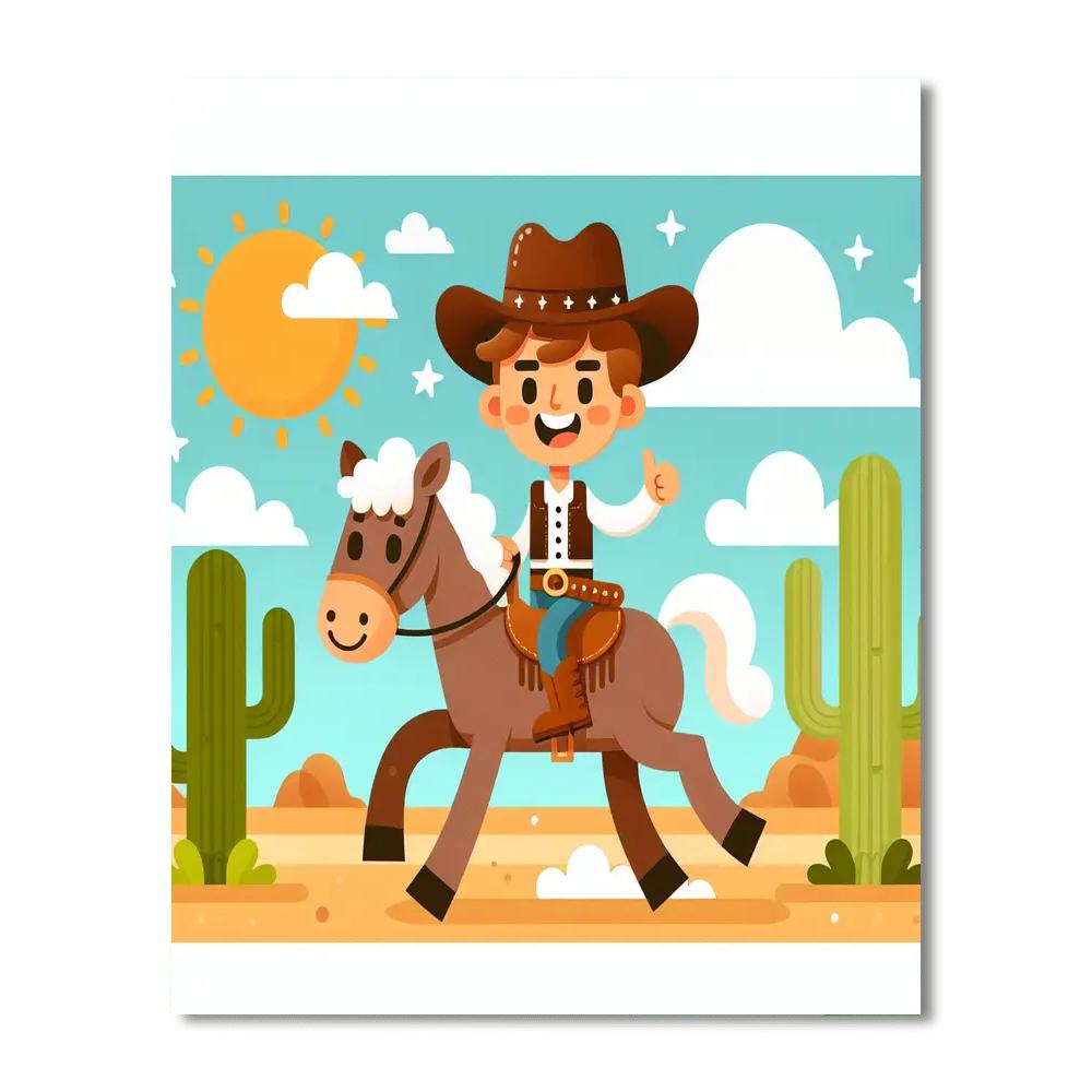 Playful Wild West DIY Paint By Numbers