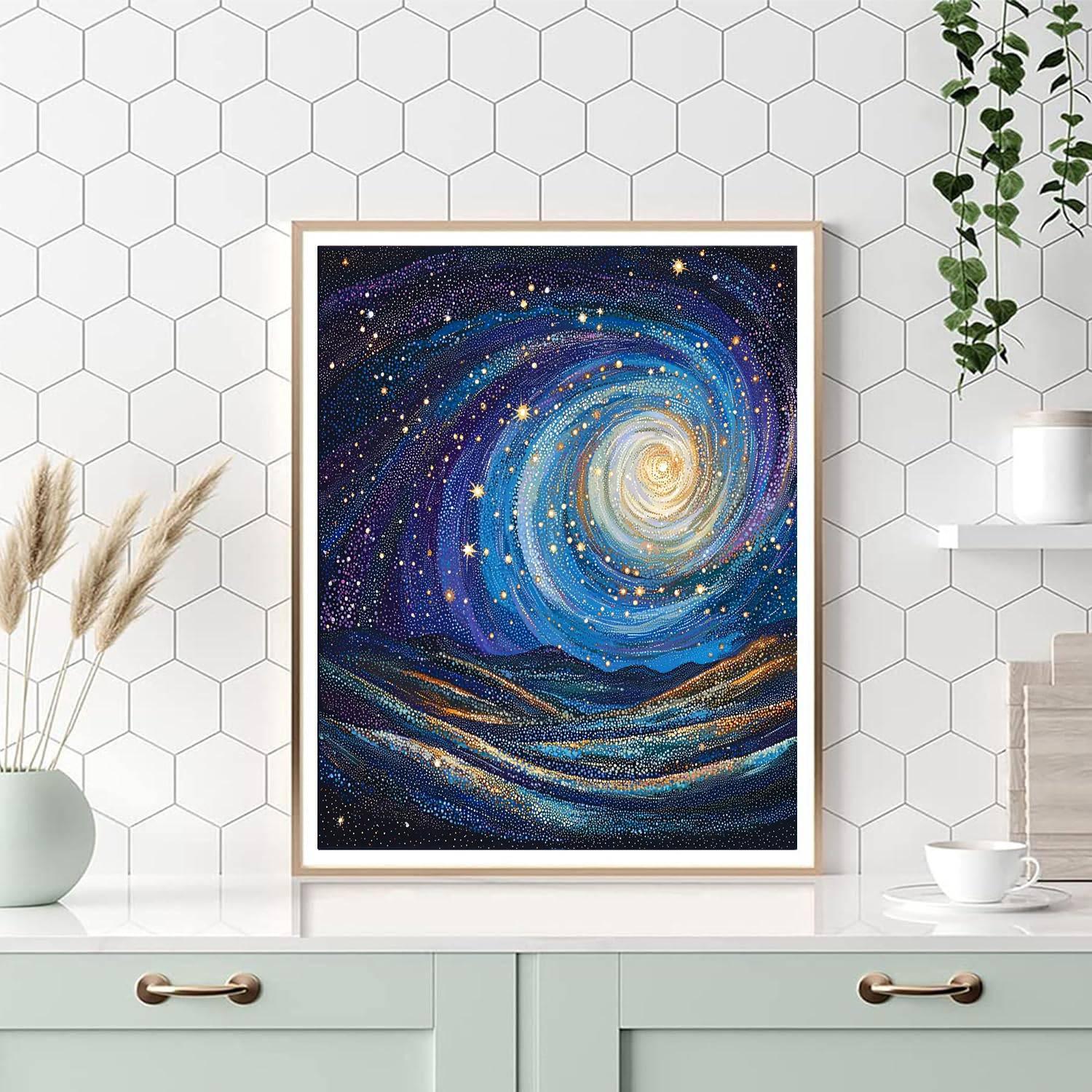 Georges Seurat Inspired Whispers Of The Cosmos  DIY Paint By Numbers