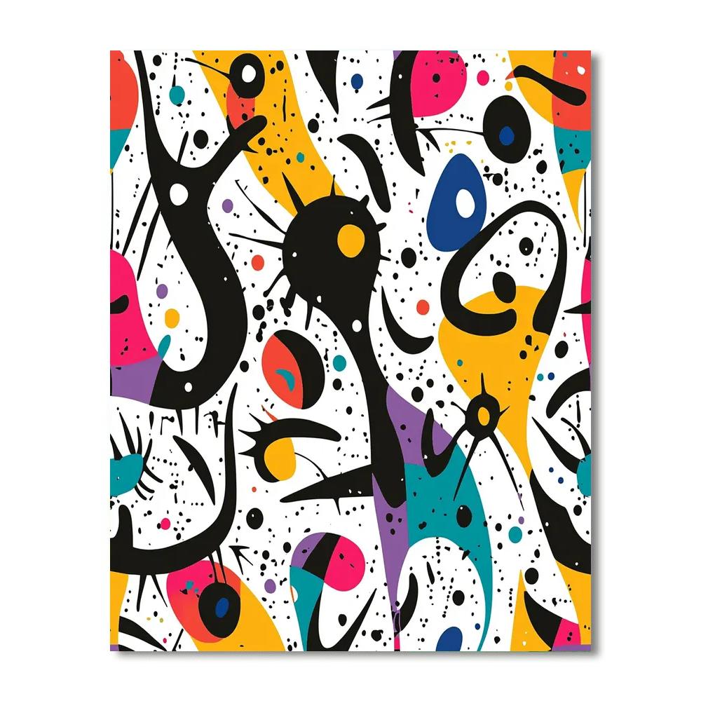 Joan Miró Inspired Imaginary Creatures  Paint By Color
