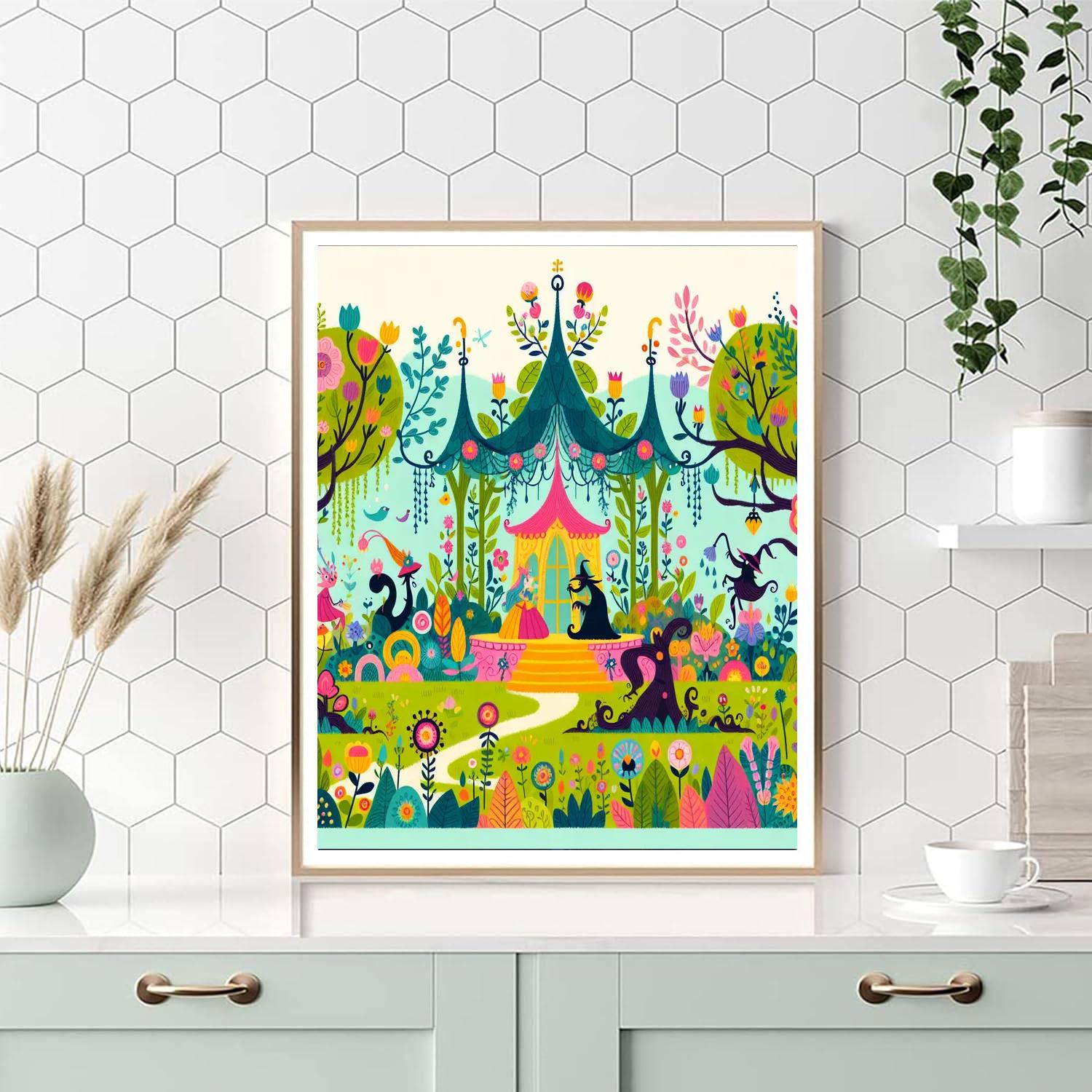Magical Garden Exploration Painting Number Kit