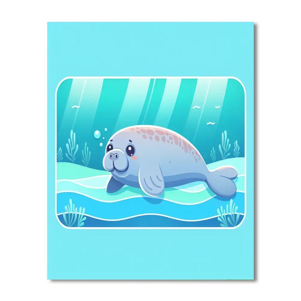 Majestic Manatee Painting By Numbers Kit