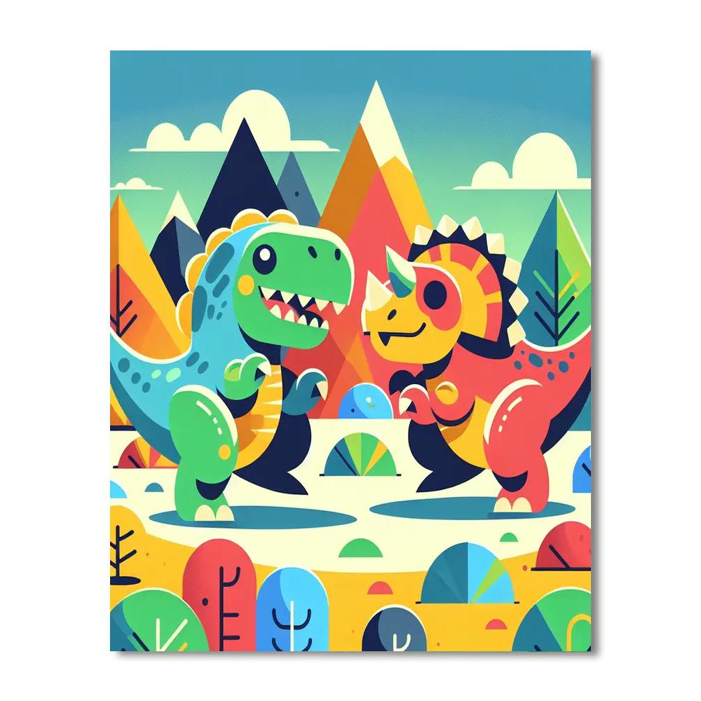 Dashing Dinosaurs Adventure Painting Number Kit