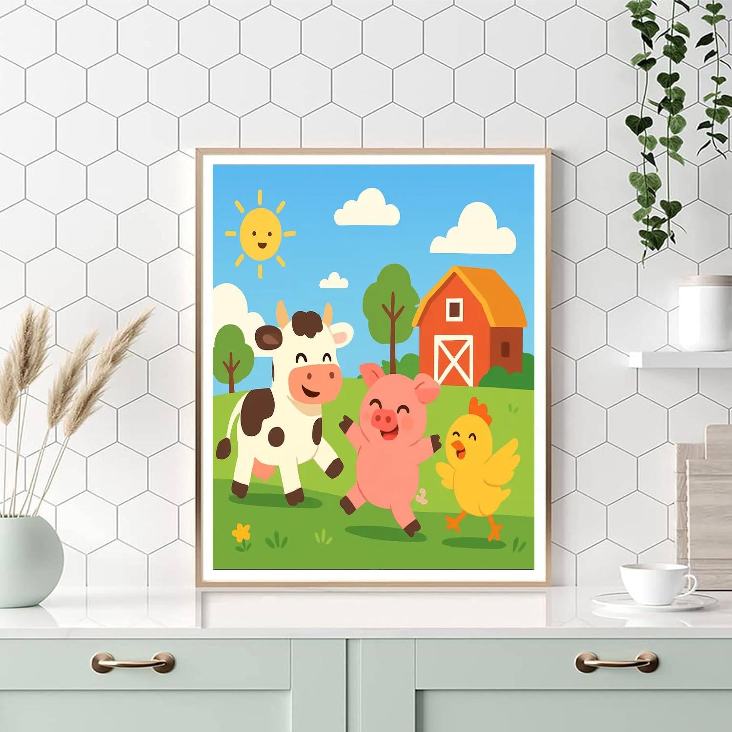Farmyard Playtime Painting By Numbers Kit