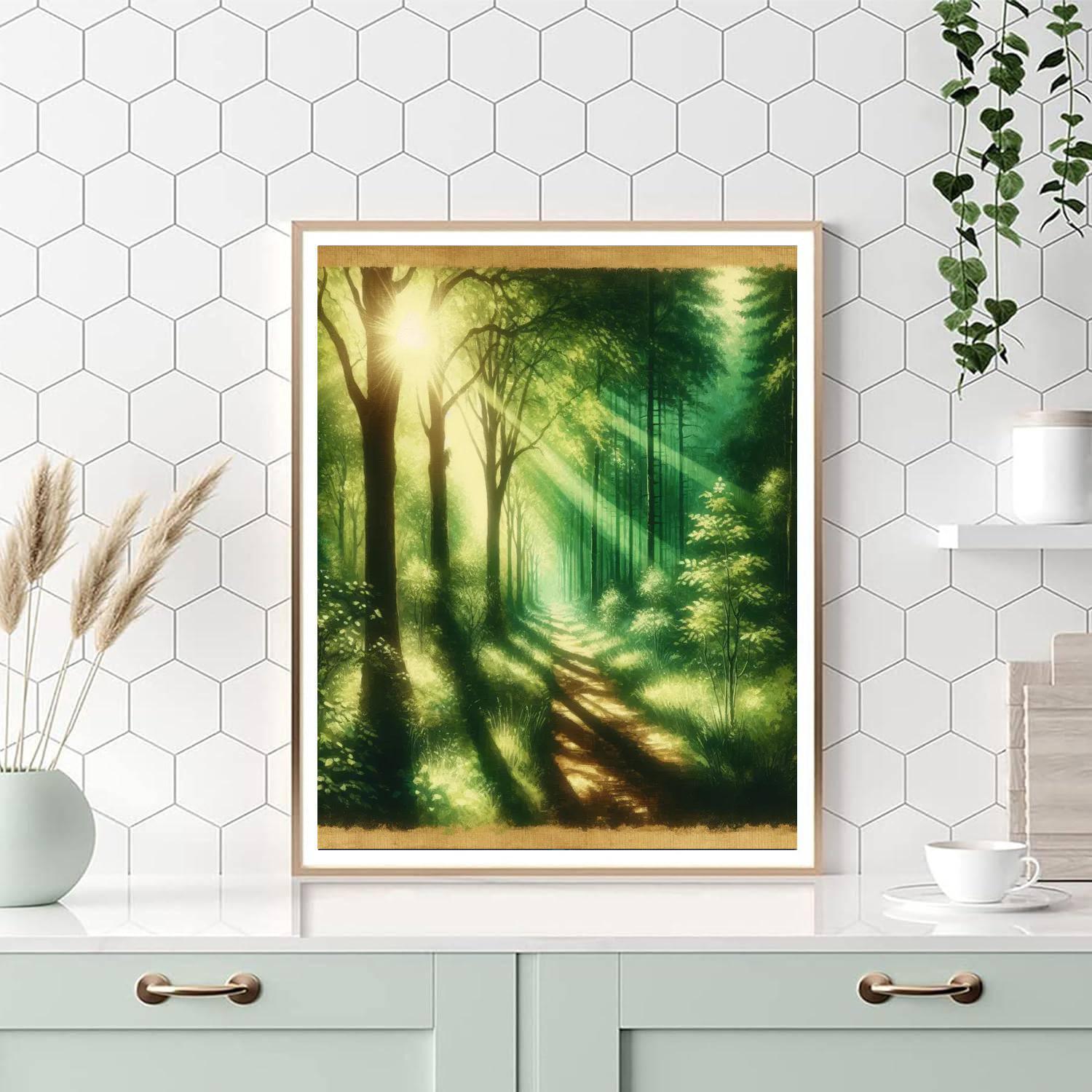 Emerald Forest Pathway DIY Paint By Numbers