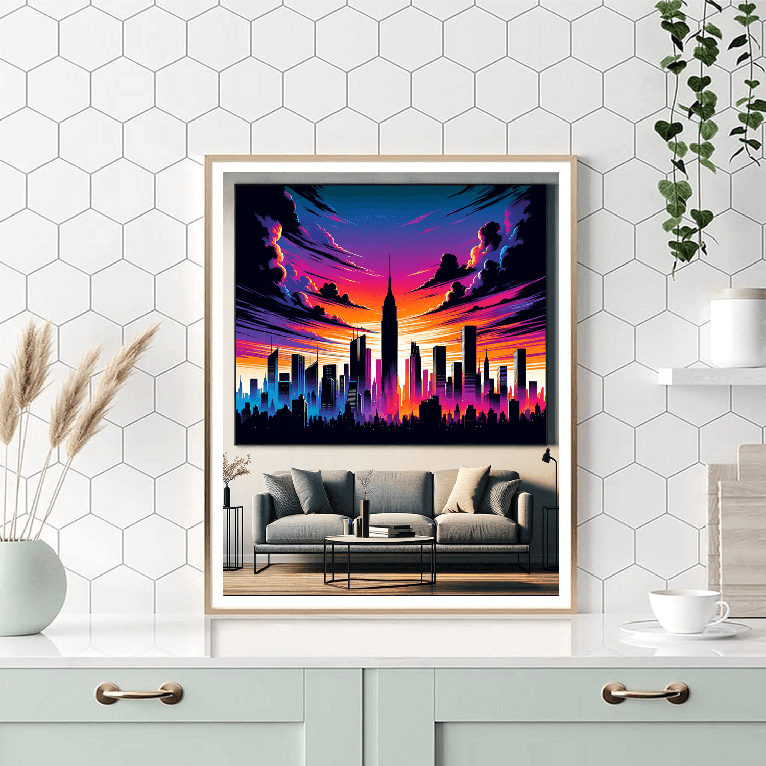 City Skyline Dusk DIY Paint By Numbers
