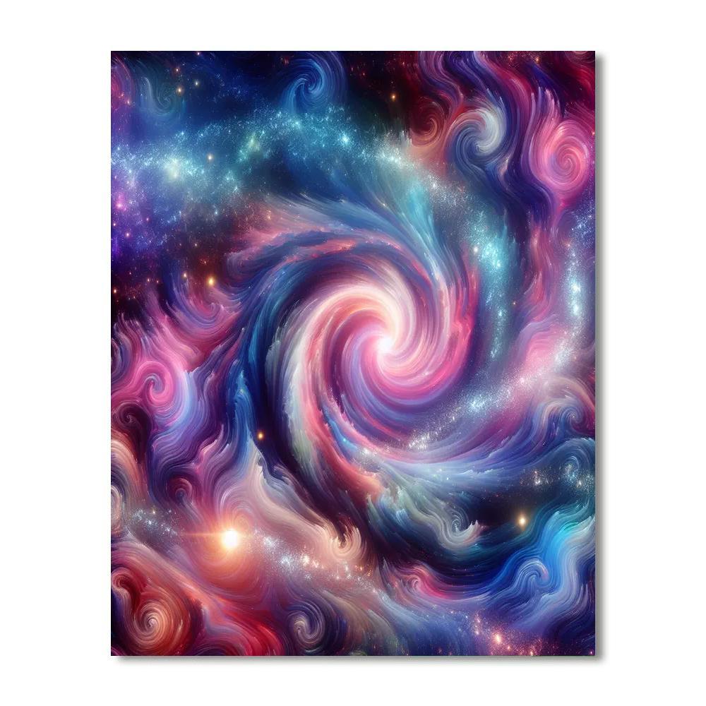 Cosmic Galaxy Swirl Numbered Painting Kits