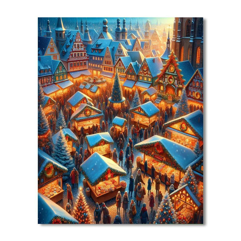 Christmas Markets - Germany Paint By Numbers Art