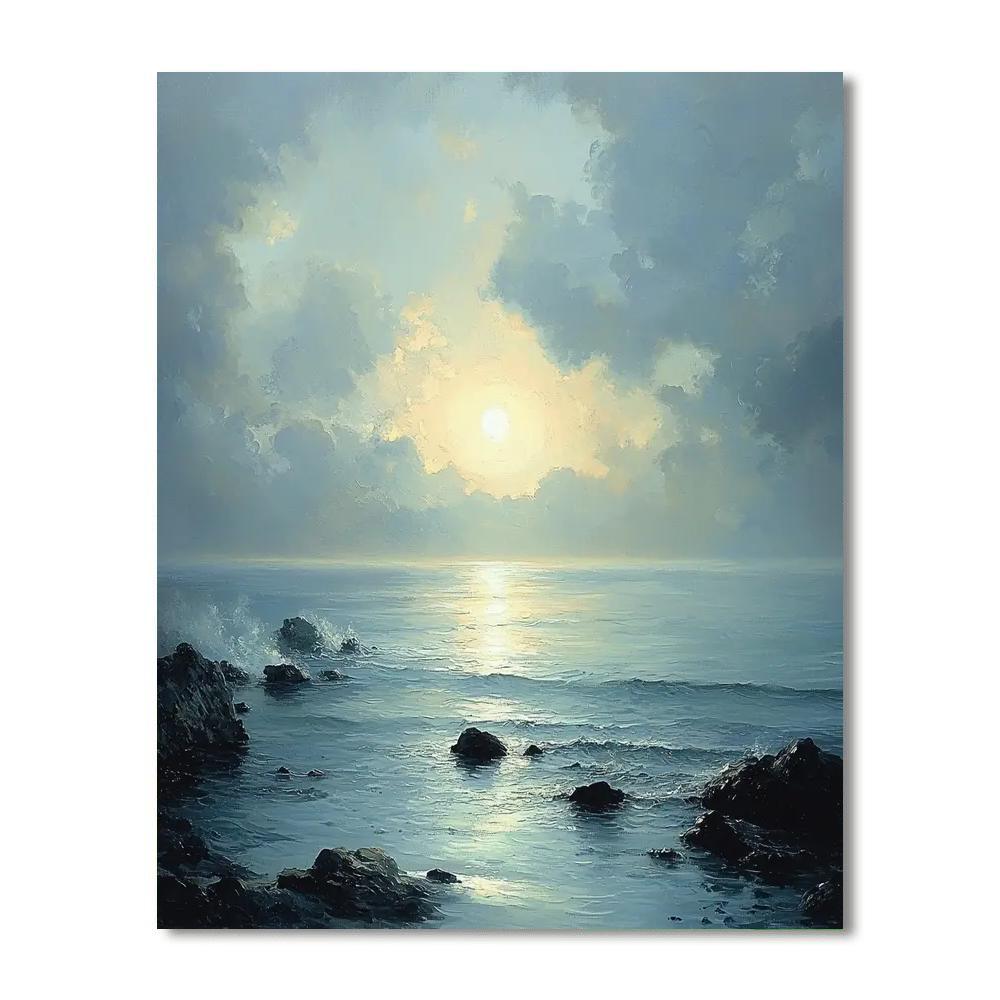 Caspar David Friedrich Inspired Infinite Serenity  Painting By Numbers Kit