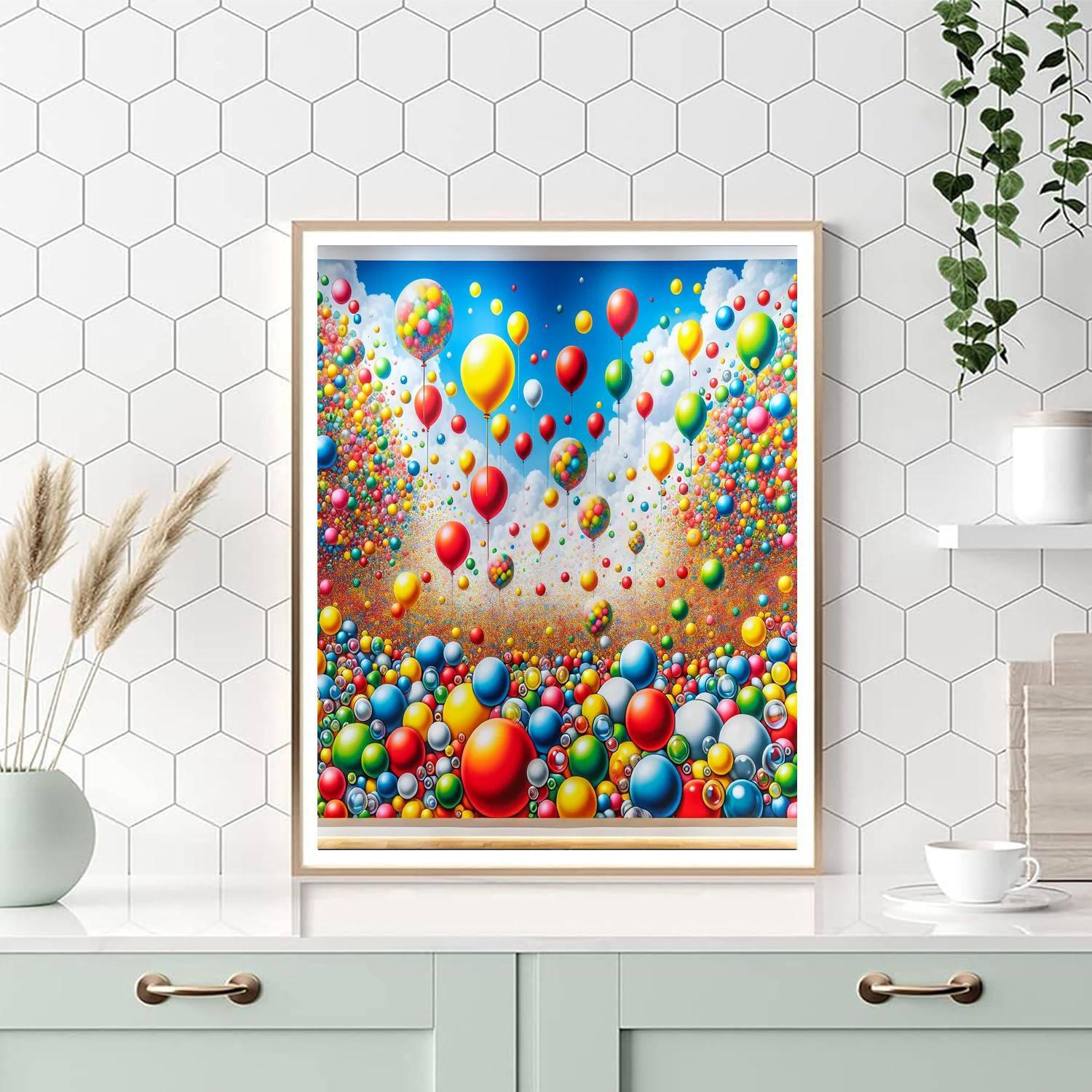 Dancing Bubbles And Balloons Paint By Numbers