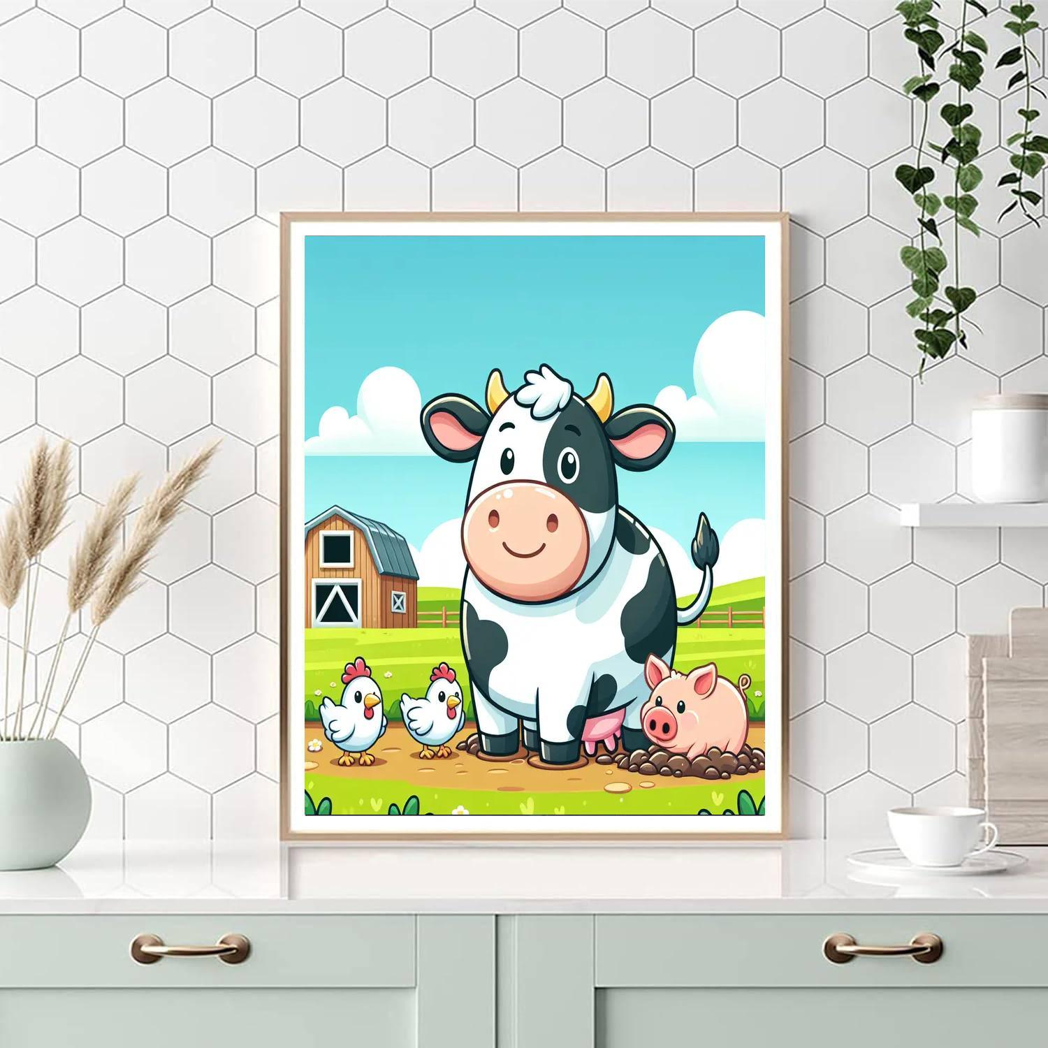 Funky Farm Animals Paint By Numbers