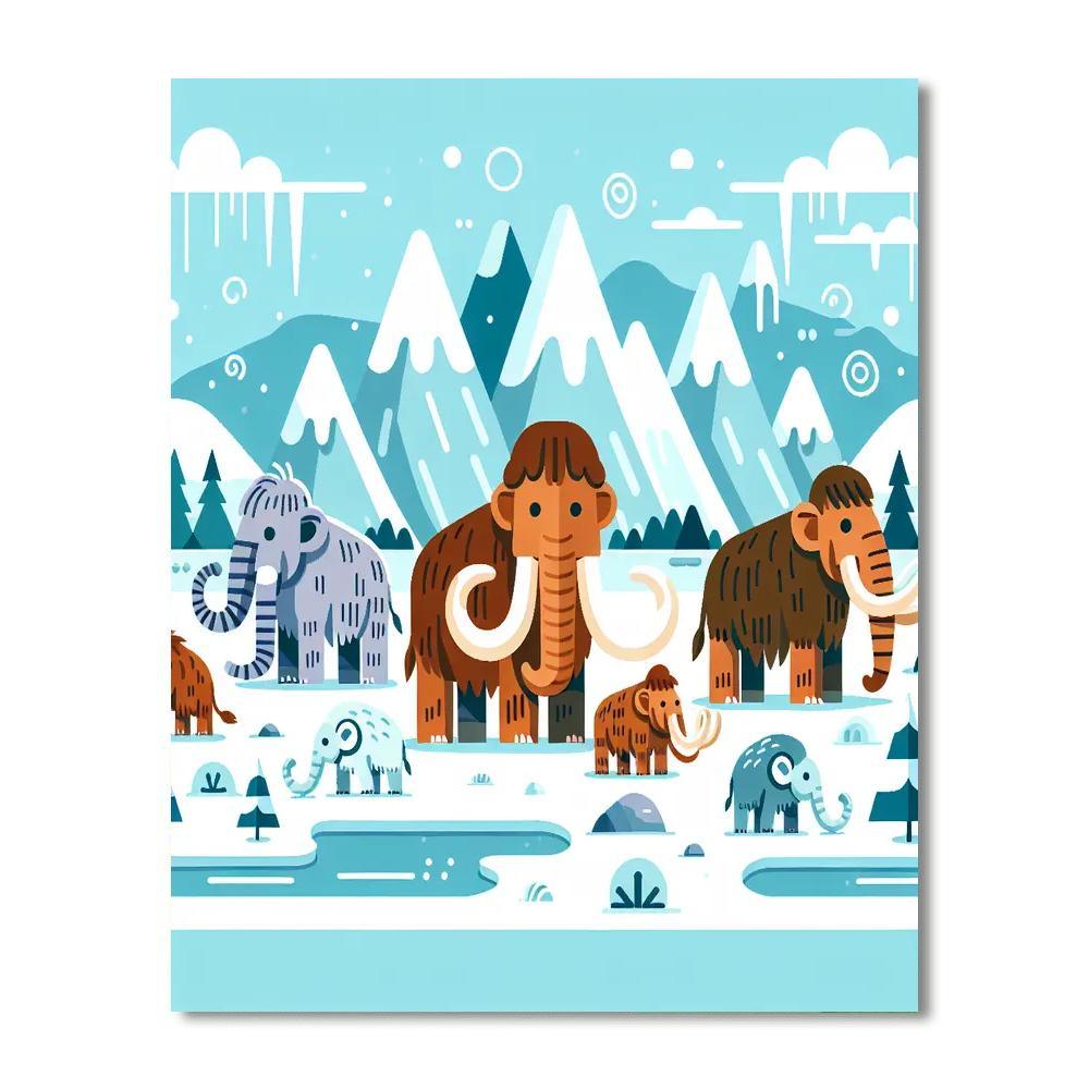 Ice Age Animal Expedition Number Painting