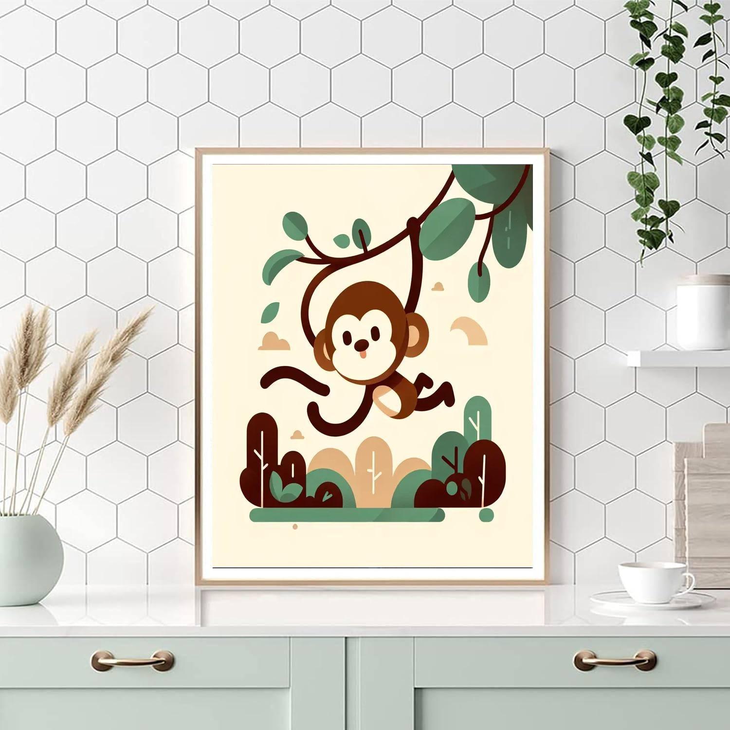 Journey Of The Jungle Monkey Numbered Painting Kits