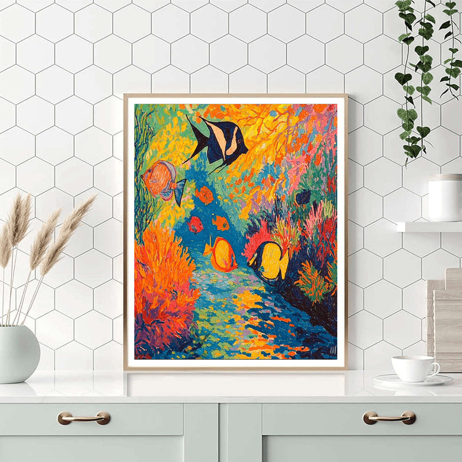 Henri Matisse Inspired Colorful Ocean Dreams  Numbered Painting Kits