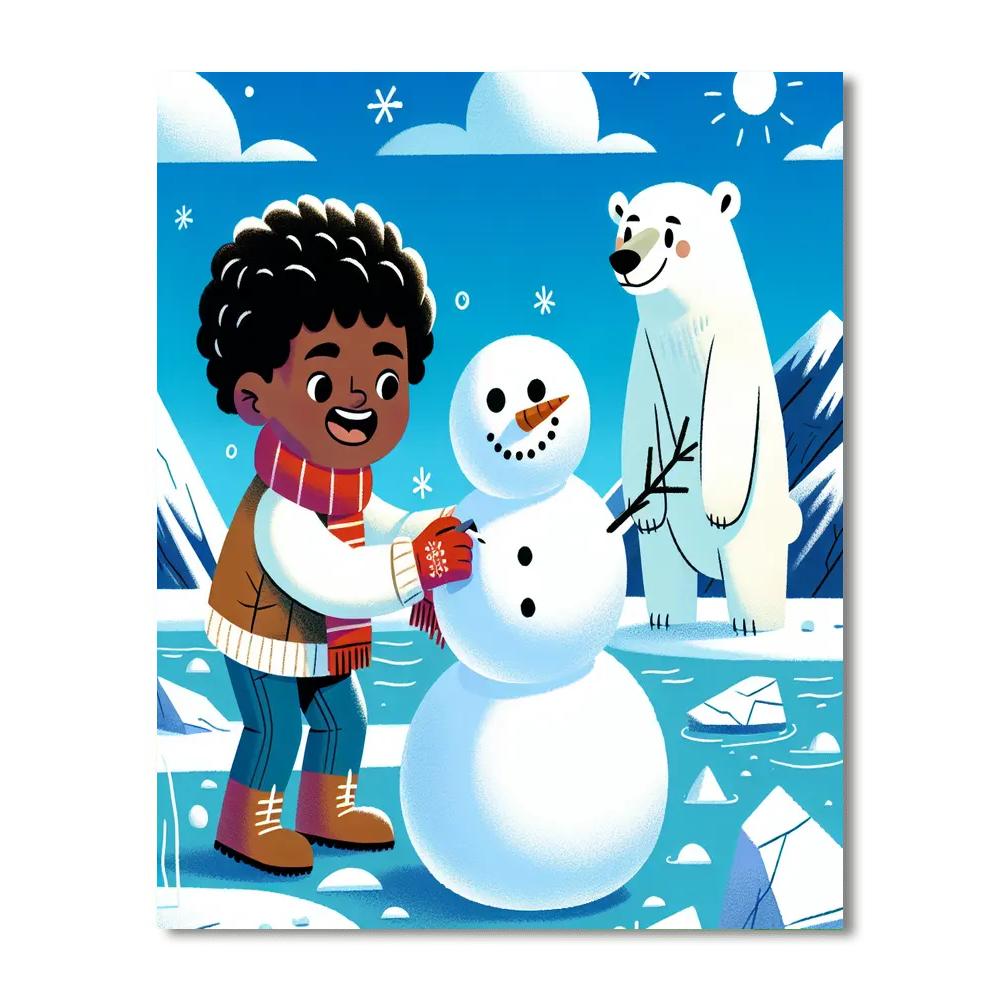 Snowy Adventureland Number Painting