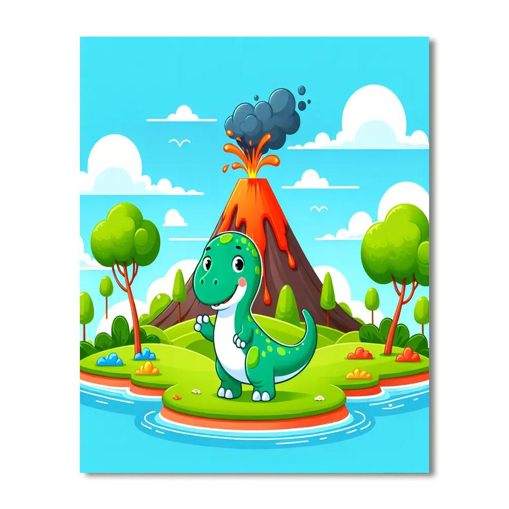 Island Of Dinosaurs Numbered Painting Kits