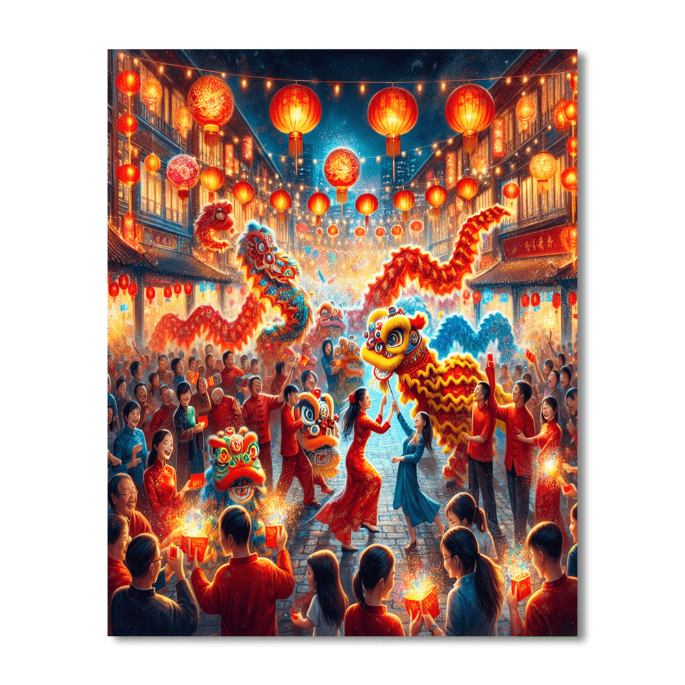 Chinese New Year - Various Locations In China Paint By Numbers Art