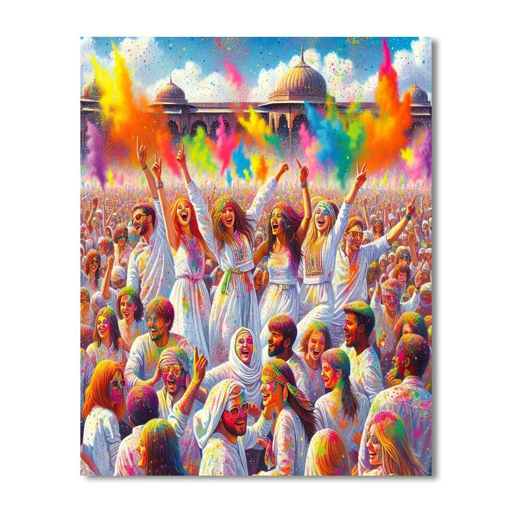 Holi Festival Of Colors - Usa Painting By Numbers Kit