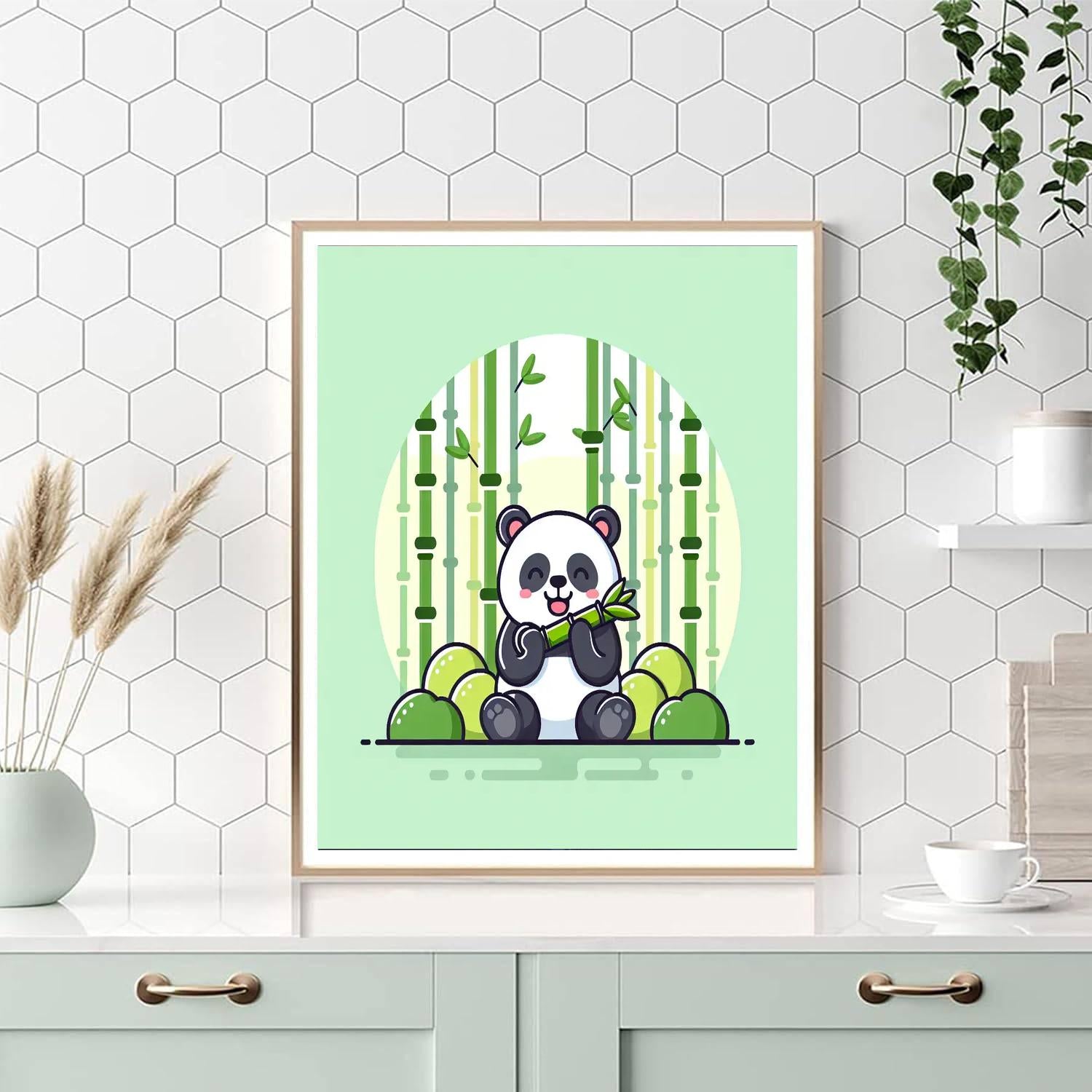 Panda's Bamboo Banquet Numbered Painting Kits