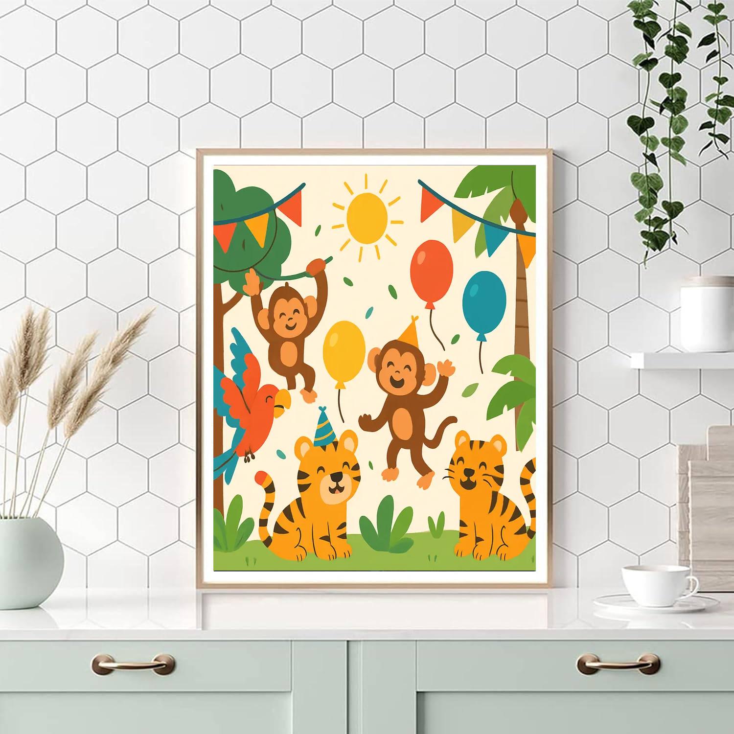 Celebration In The Jungle Paint By Color