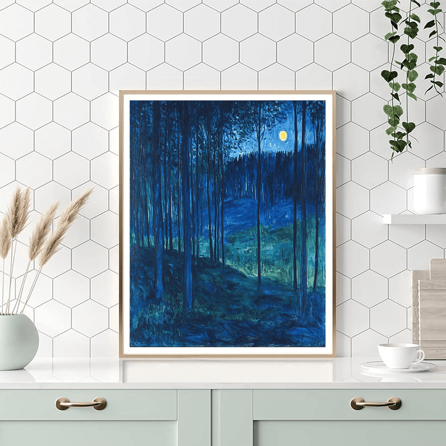 Edvard Munch Inspired Munch's Twilight Forest  Paint By Numbers Art