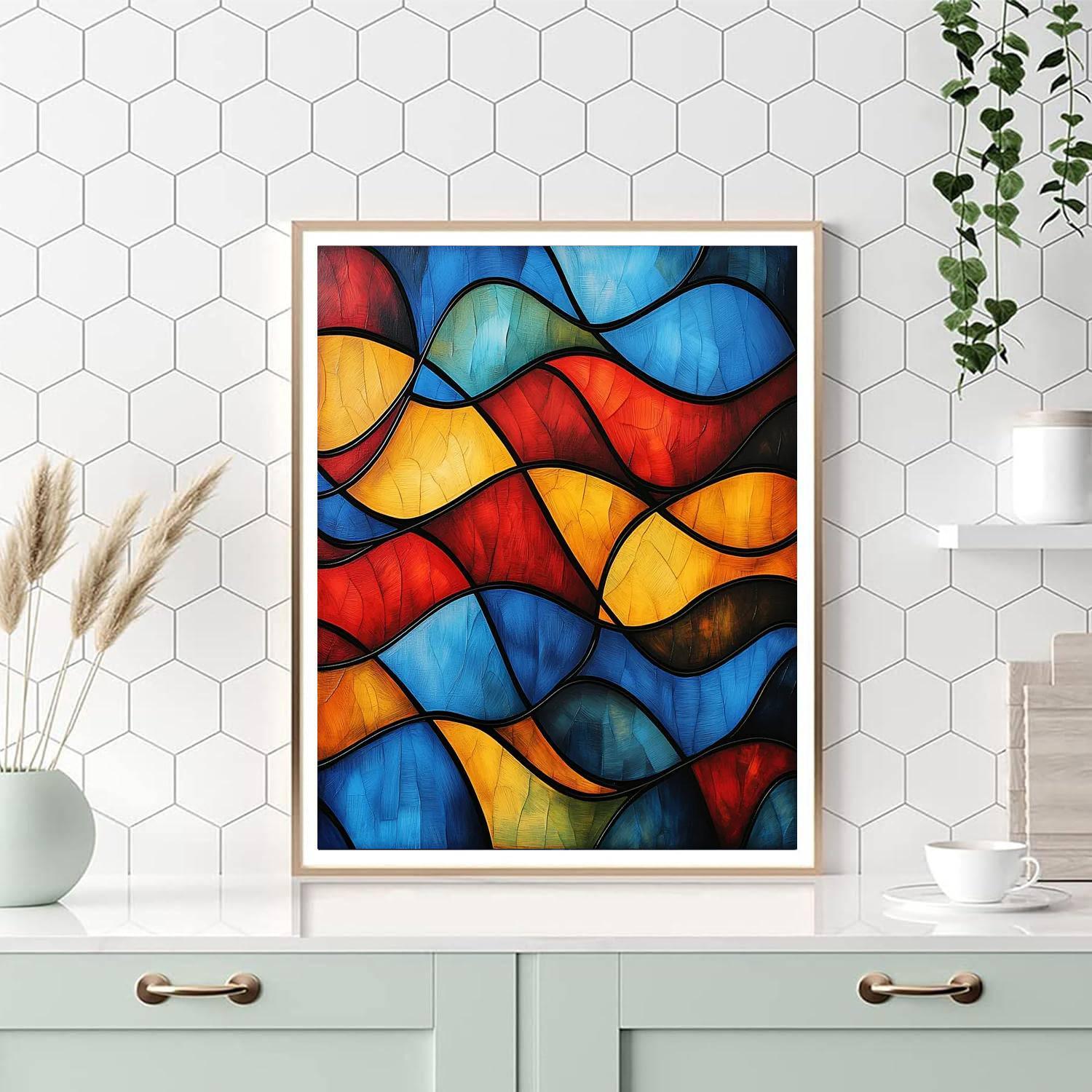 Paul Klee Inspired Rhythmic Resonance  Numbered Painting Kits