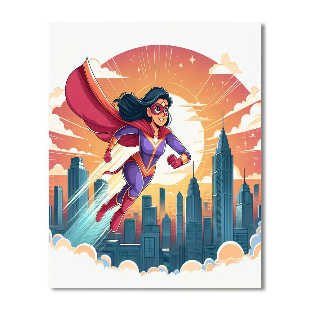 Superhero's Sky Patrol Numbered Painting Kits