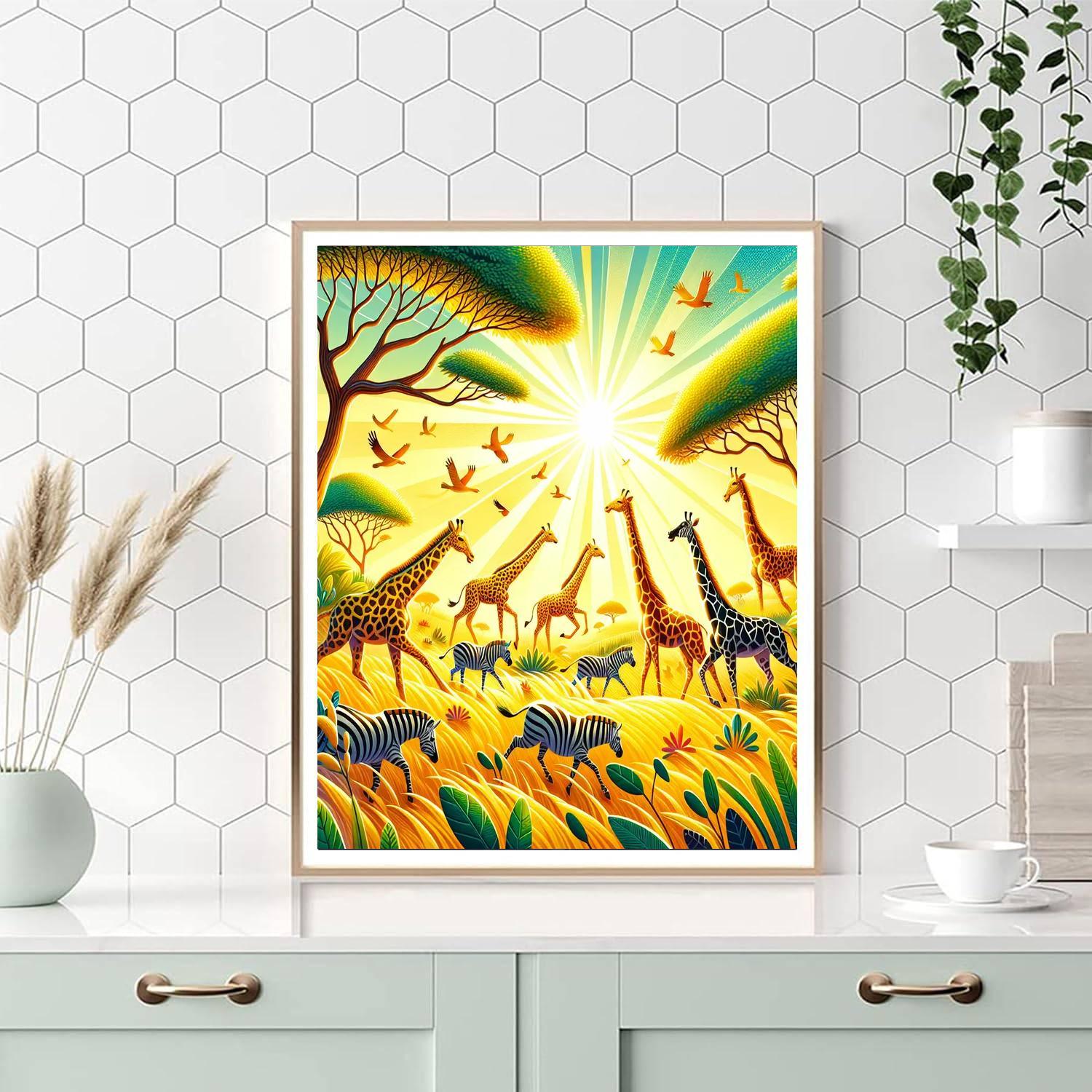 Playful Savanna Paint By Numbers Kits