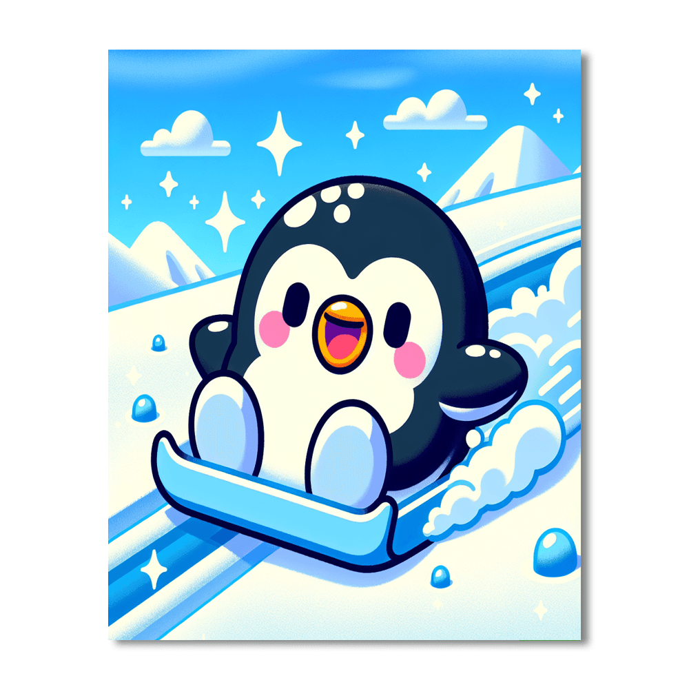 Happy Penguin Painting Number Kit