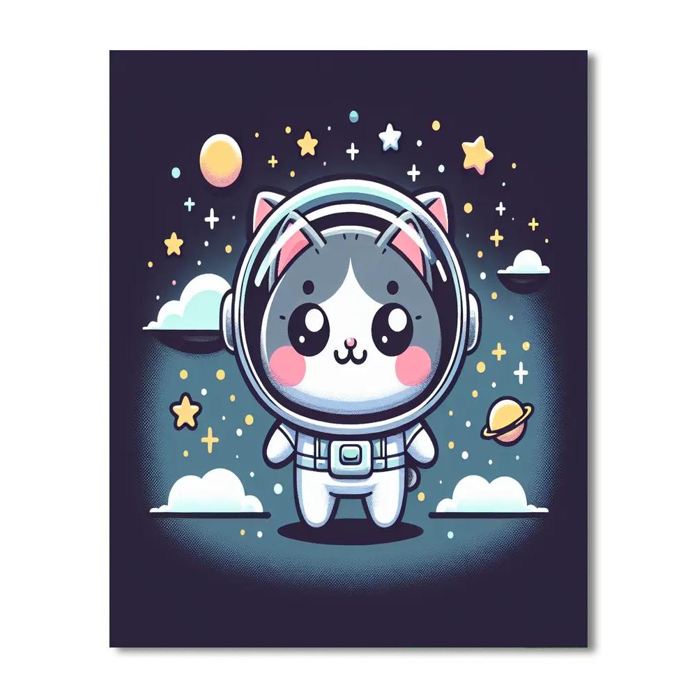 Galaxy Explorer Cat Paint By Numbers