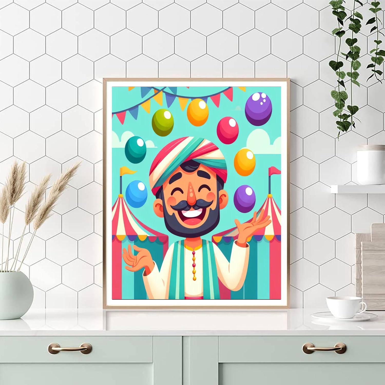 Jolly Juggler Paint By Numbers