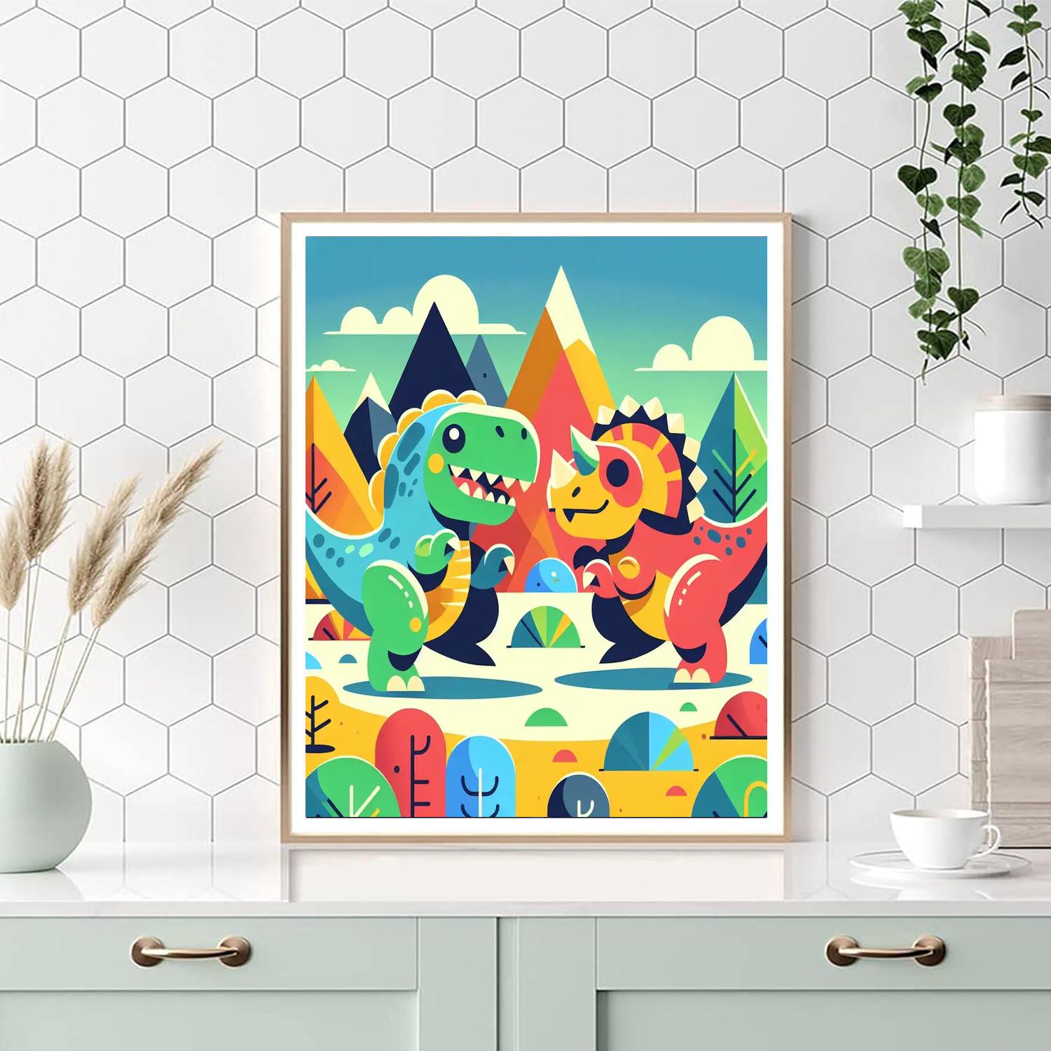 Dashing Dinosaurs Adventure Painting Number Kit
