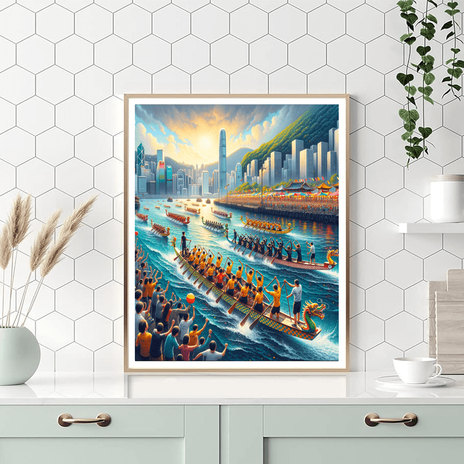 Dragon Boat Festival - Hong Kong, China Painting By Numbers Kit