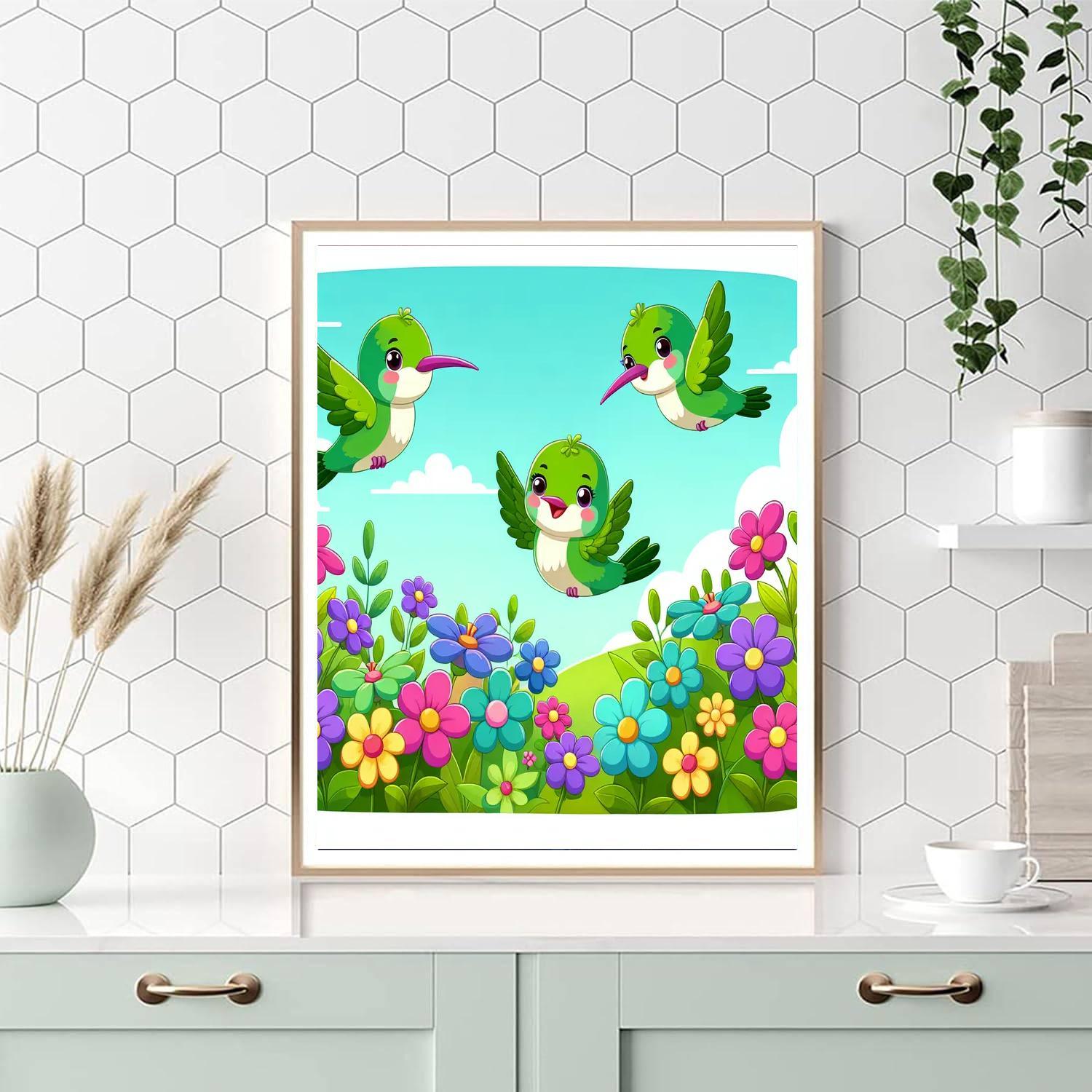 Happy Hummingbirds Paint By Number