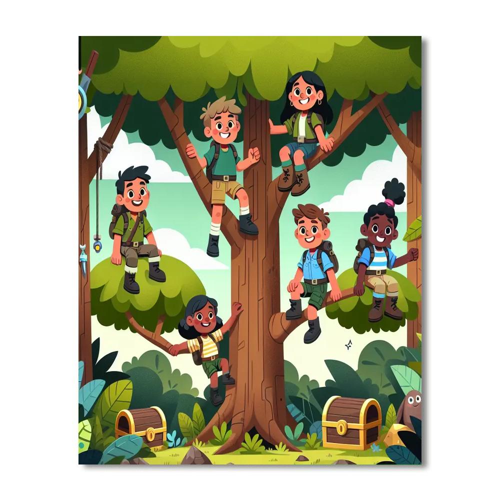 Treetop Treasure Adventure Numbered Painting Kits