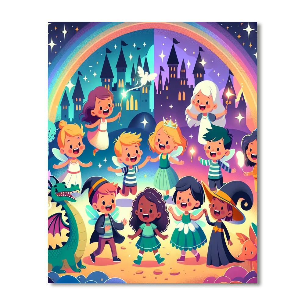 Fantasy World Explorers Number Painting