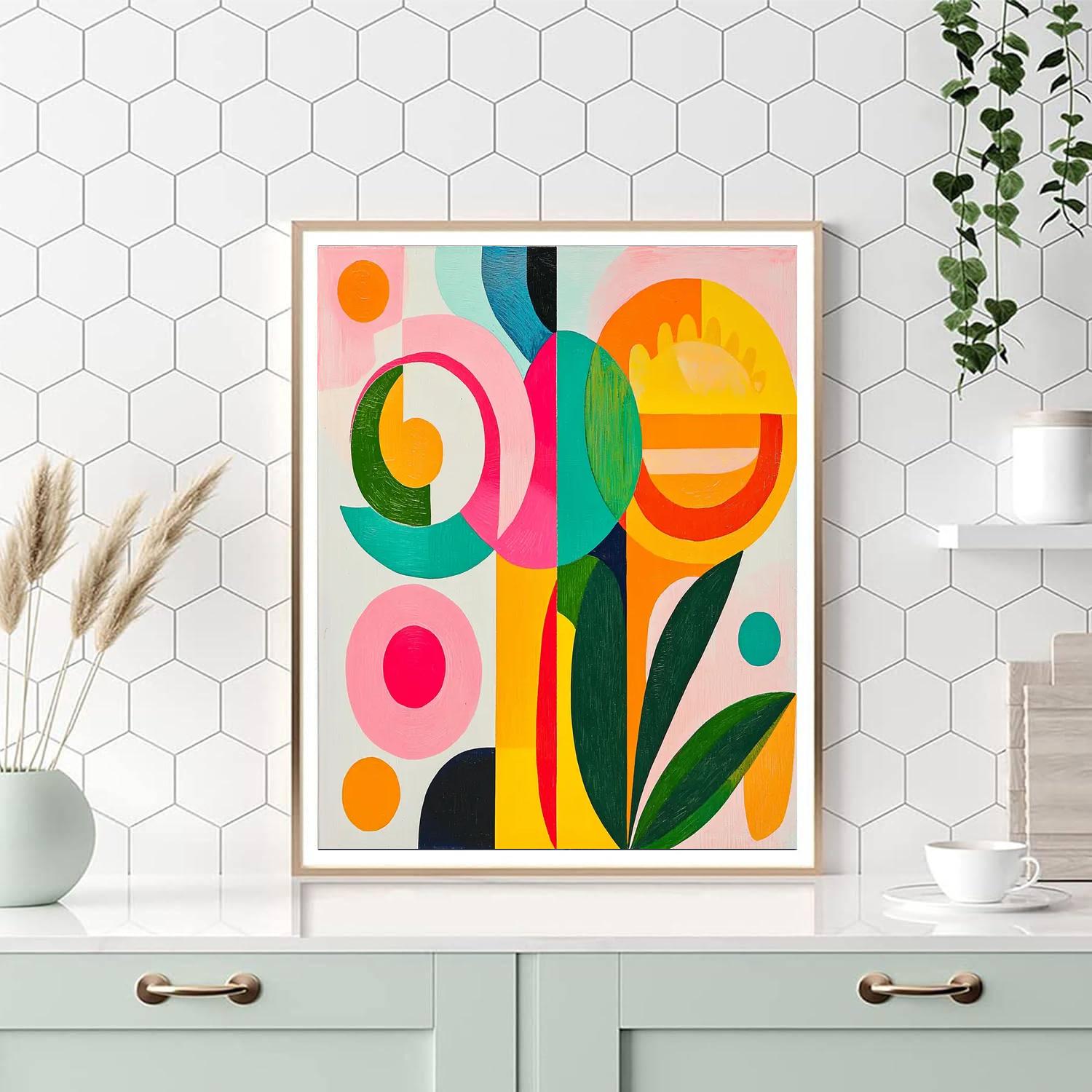 Joan Miró Inspired Whimsical Energies  Number Painting