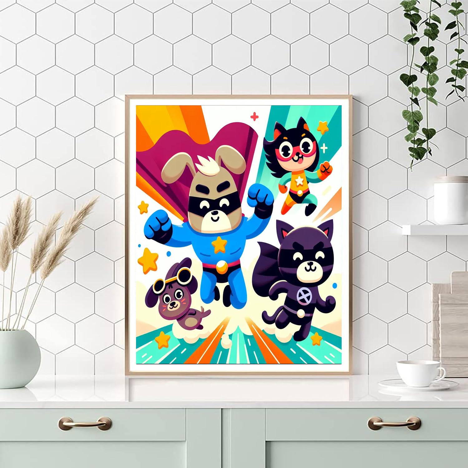 Adventures Of Super Pets Painting Number Kit