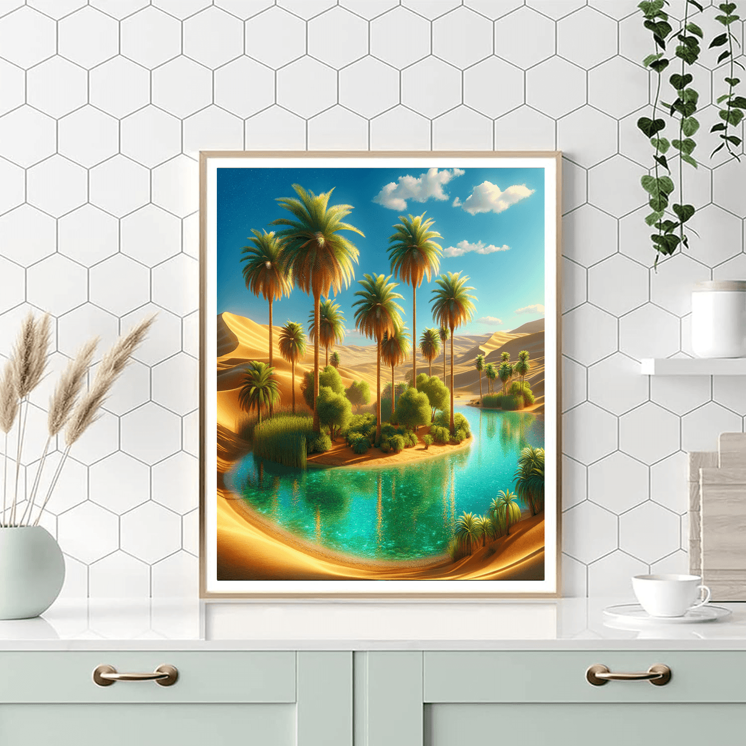 Glistening Desert Oasis Paint By Number