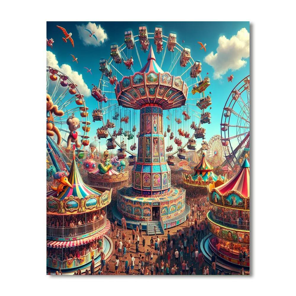 Joyful Spring Carnival DIY Paint By Numbers