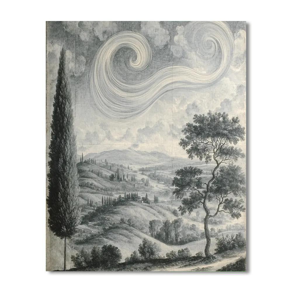 Michelangelo Inspired Harmony Of Elemental Wind  Painting By Numbers Kit