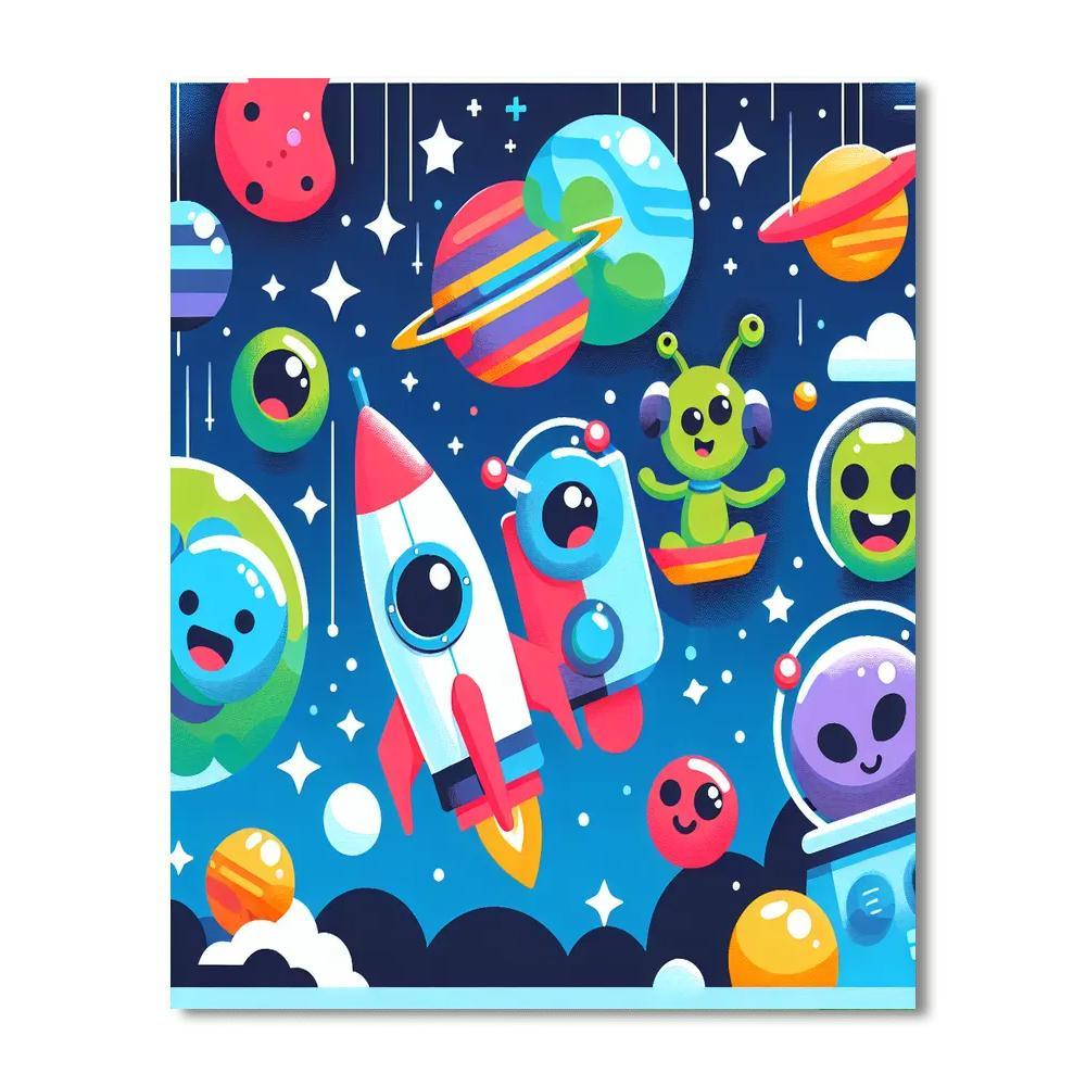 Friendly Galactic Journey Paint By Numbers Kits
