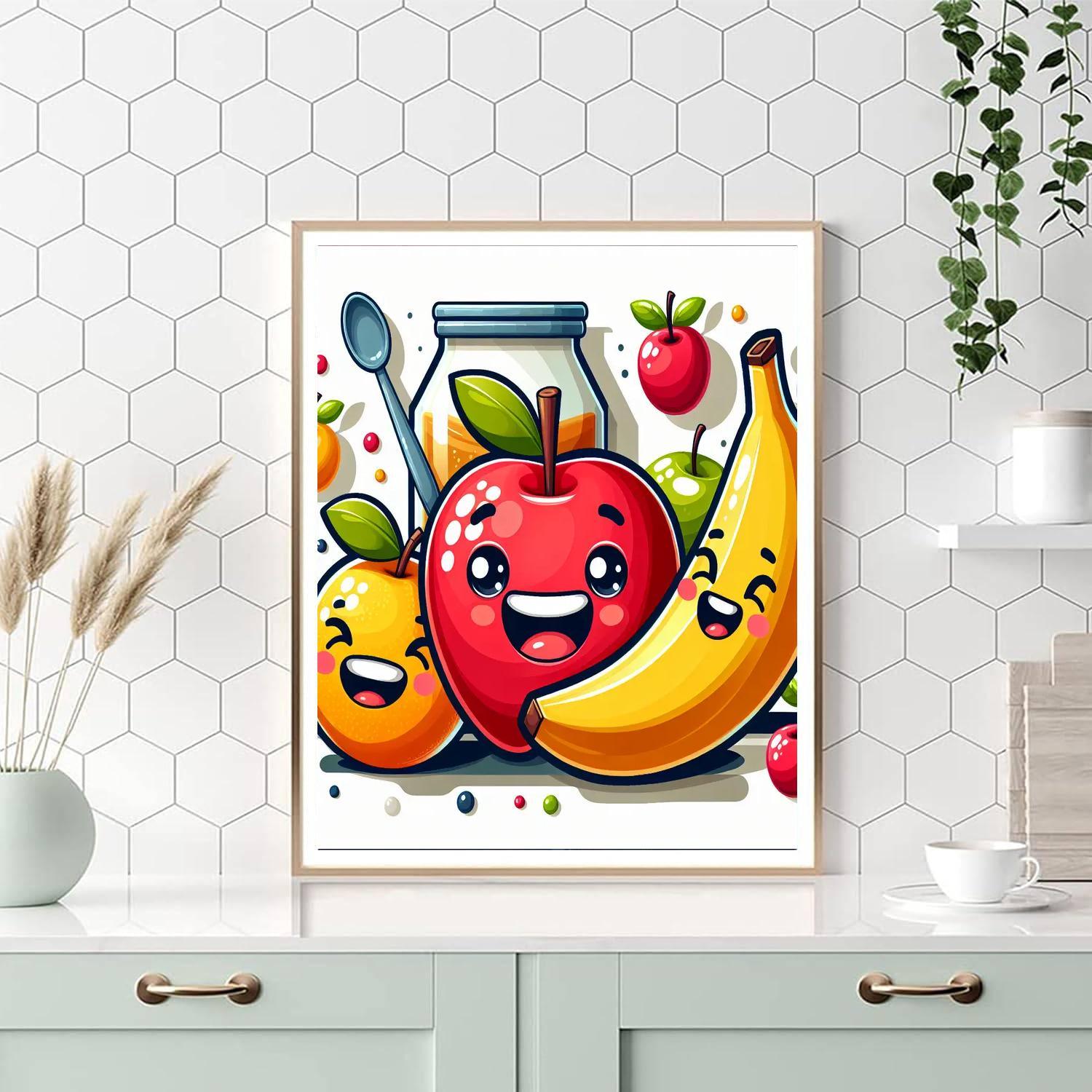 Cheerful Fruit Salad DIY Paint By Numbers
