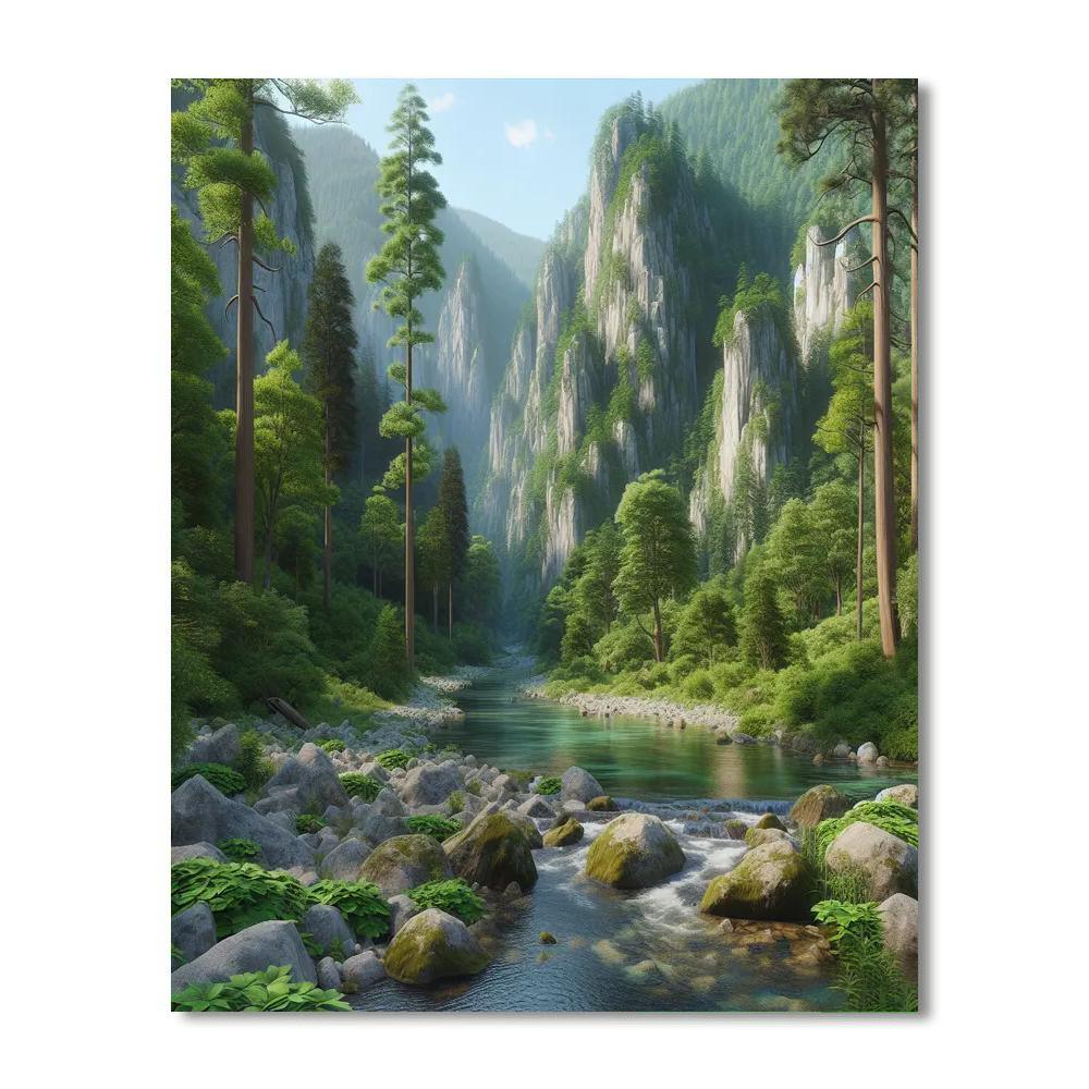 Quiet Mountain Stream Painting By Numbers Kit